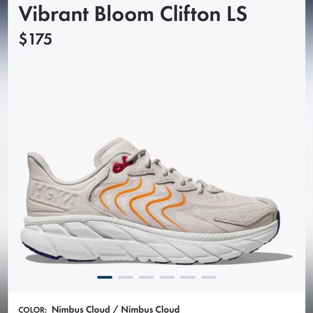 Hoka Vibrant Bloom Clifton LS 6.5 NWT